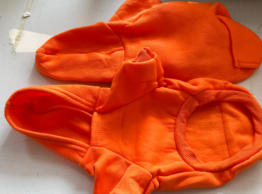 Orange dog hoodies small (small dog)