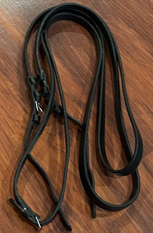 Curb reins with buckles