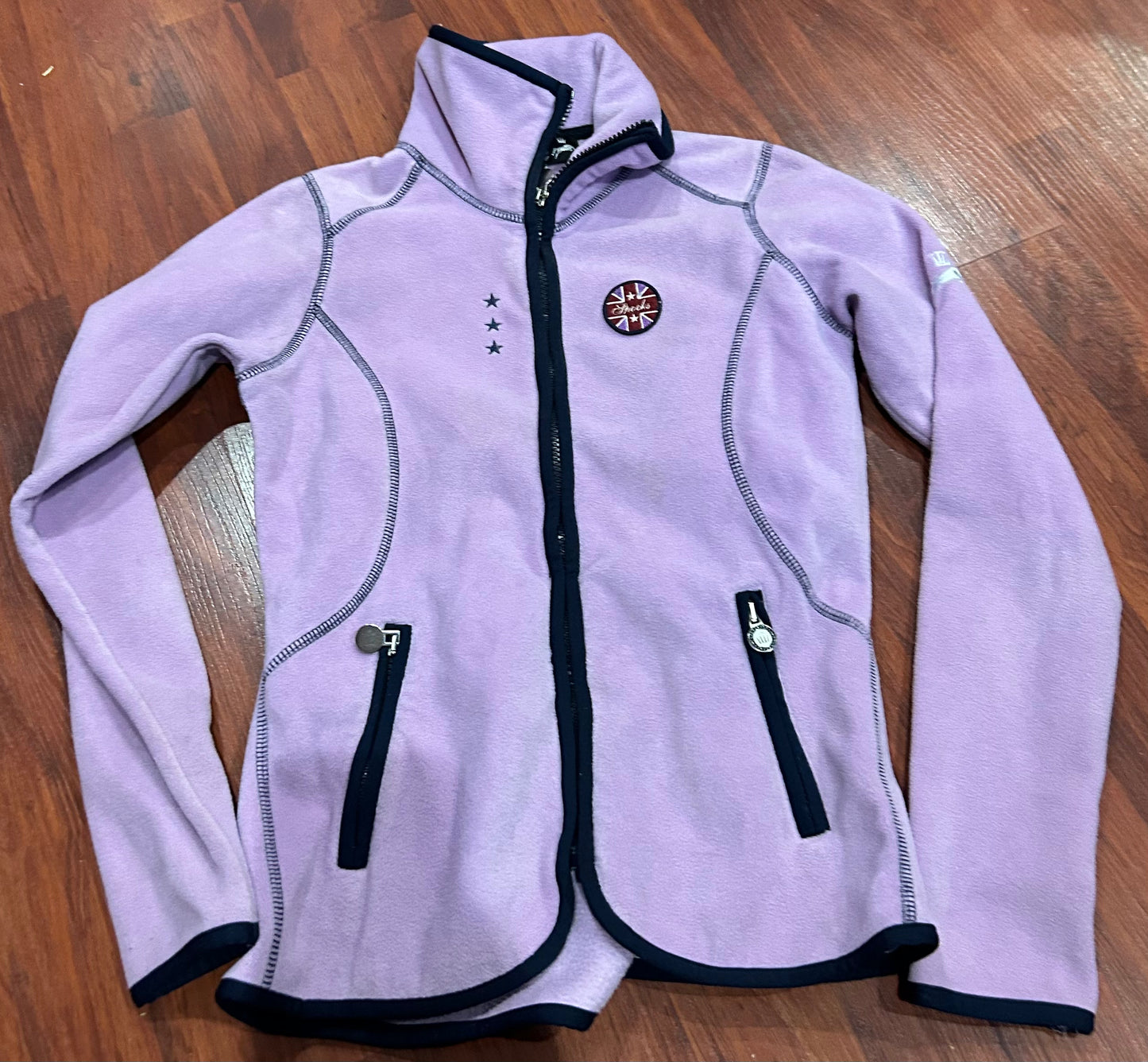 Spooks small lilac zip up fleece