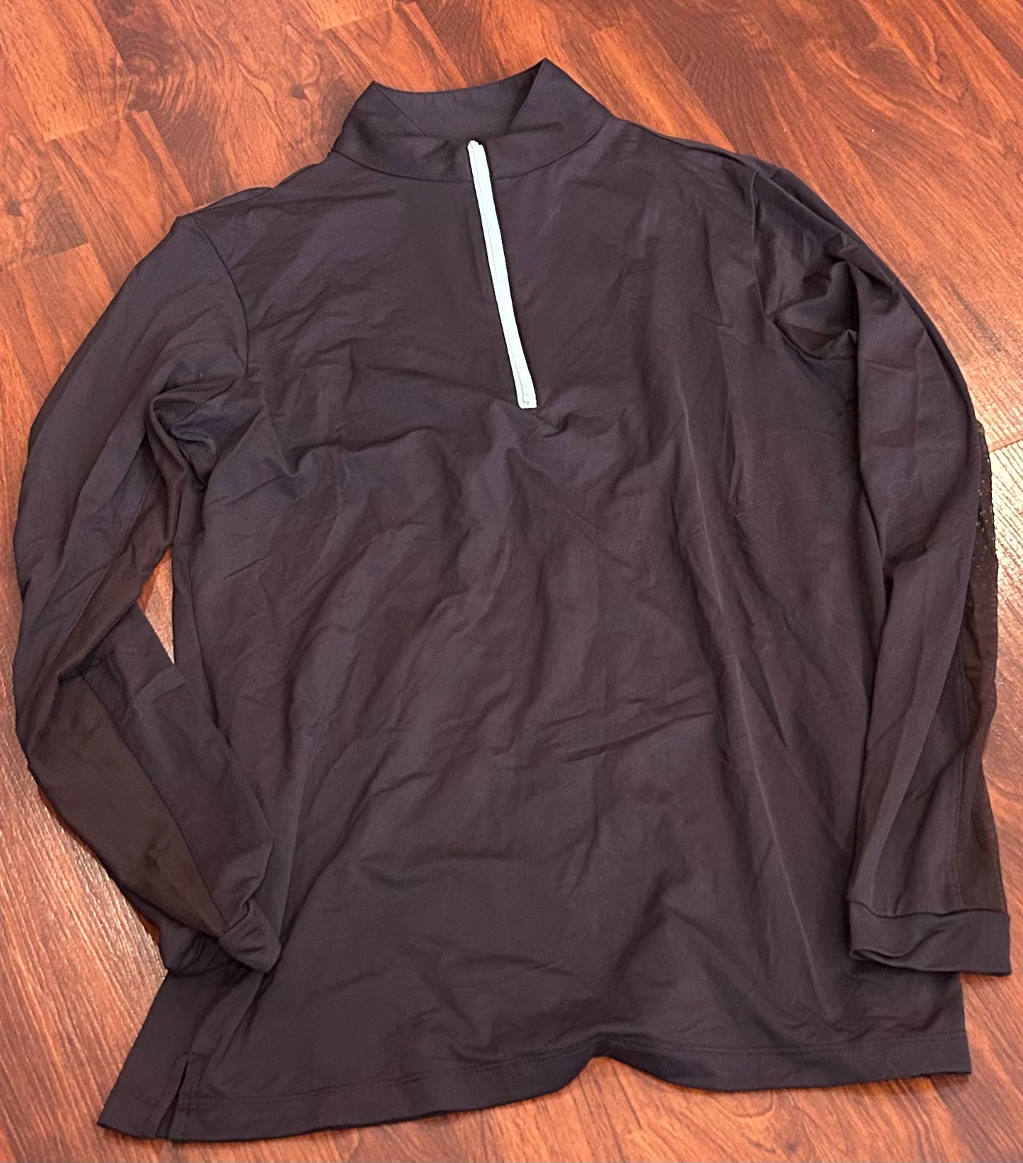 Tailored Sportsman small brown 1/4 zip sun shirt