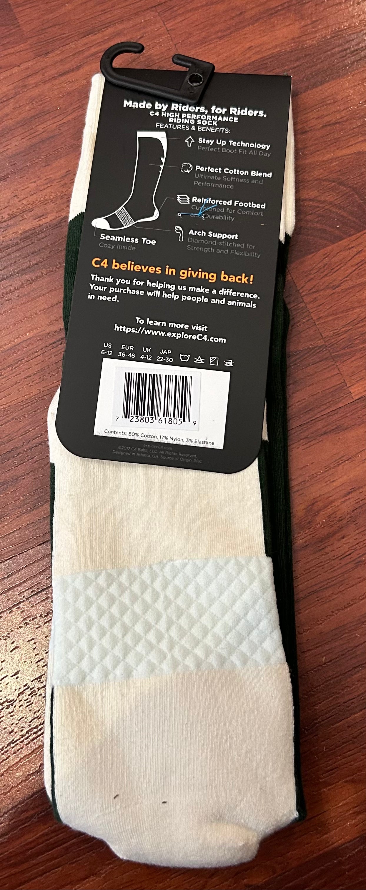 C4 high performance boot socks