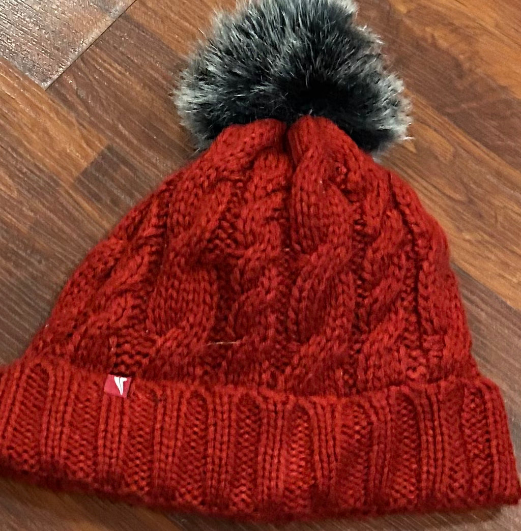 Euro Star red Toque faux fur top