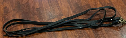 Black leather Split reins with clips