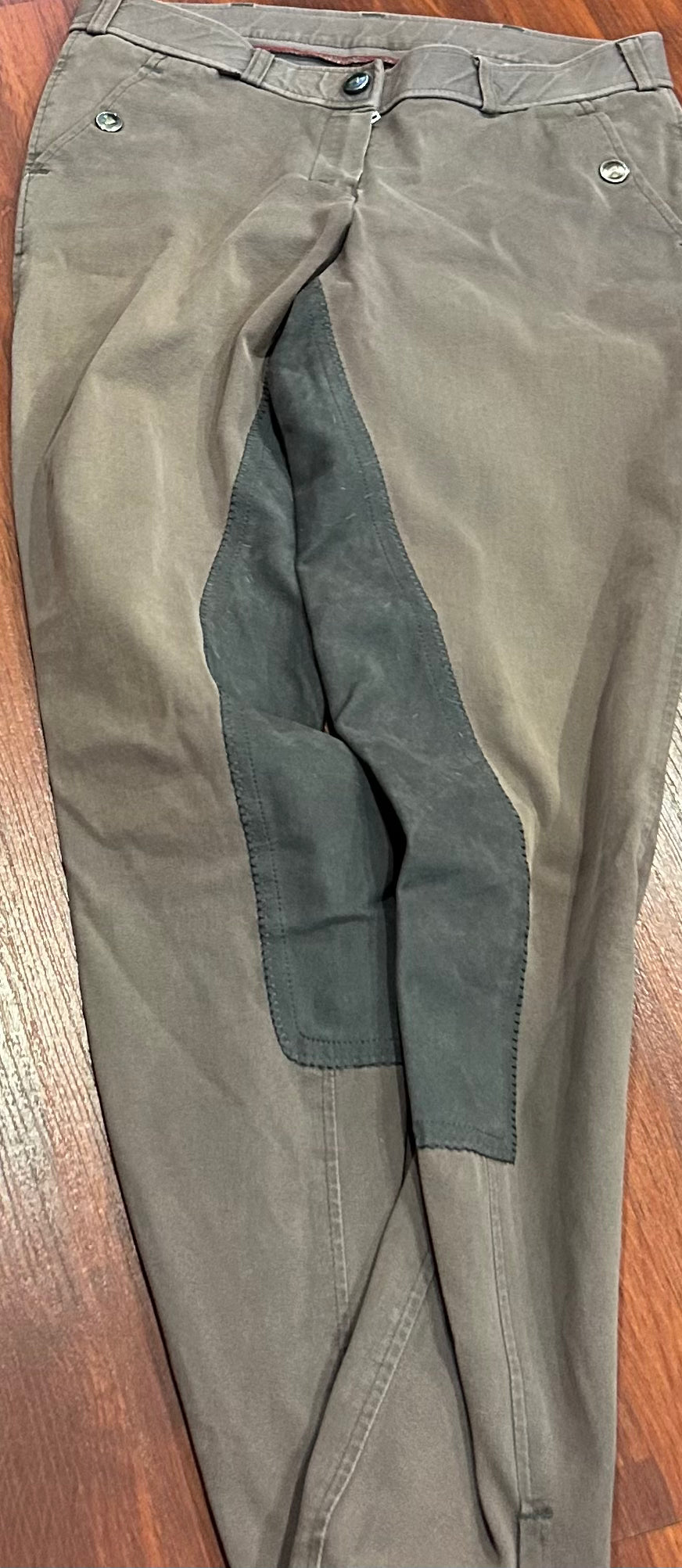 Euro Star size 28 brown full seat breeches Velcro ankles (Copy)
