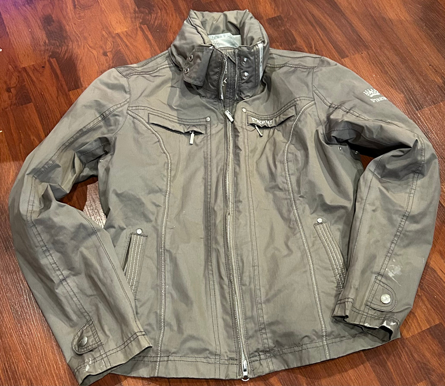 Pikeur medium grey jacket with hidden hood
