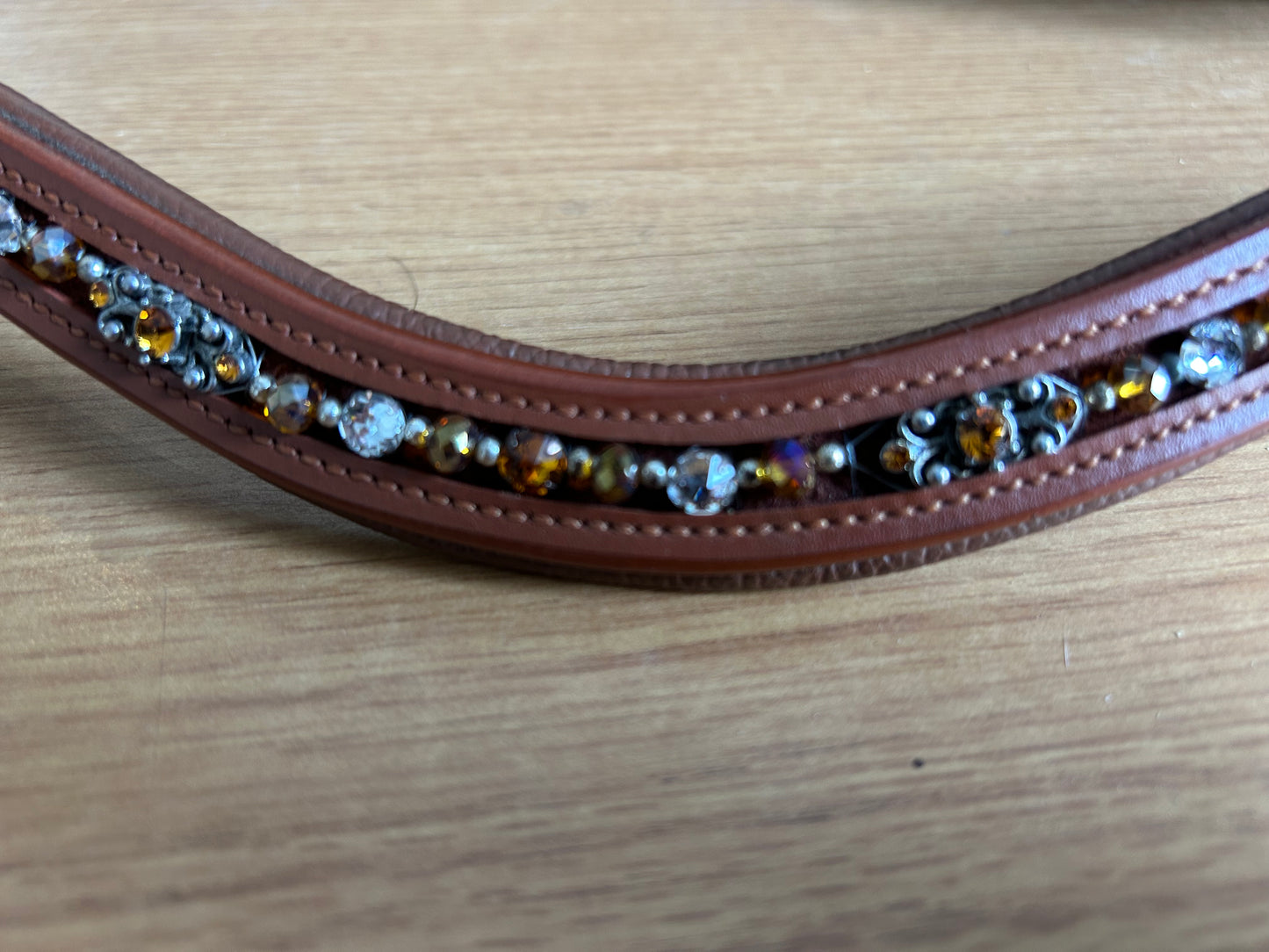 Brown bling browband