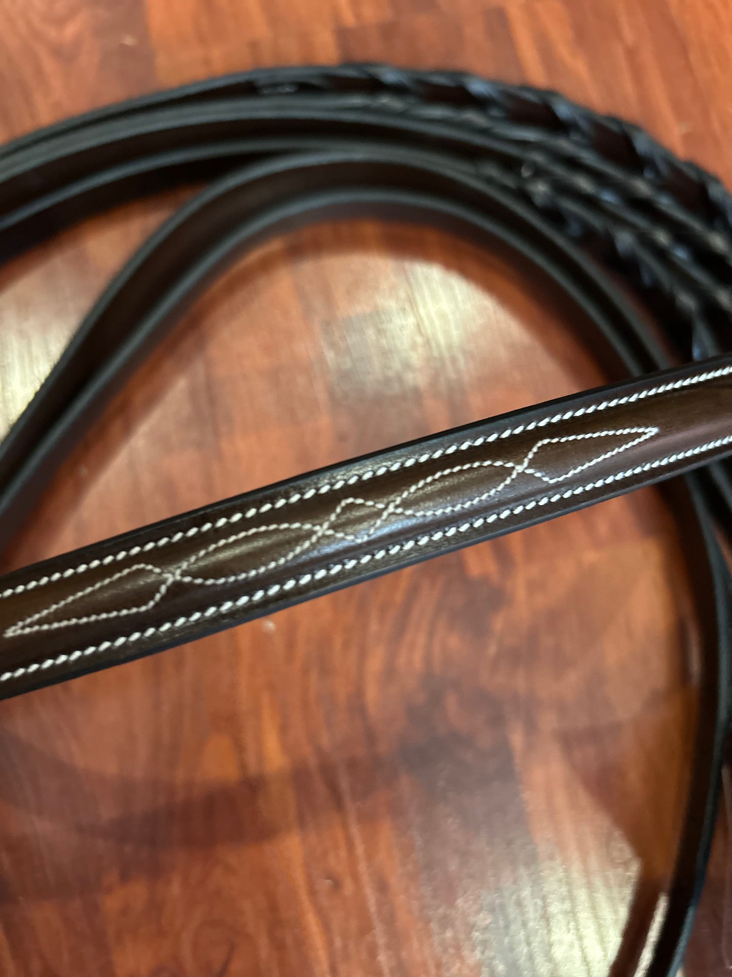 M. Toulouse Handy Hunter Snaffle Bridle. Full size chocolate
