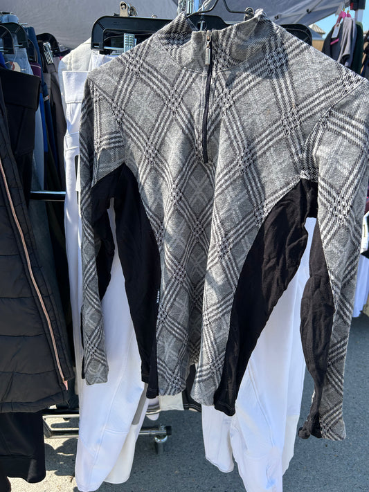 Arista Small grey/black long sleeve 1/4 zip winter weight