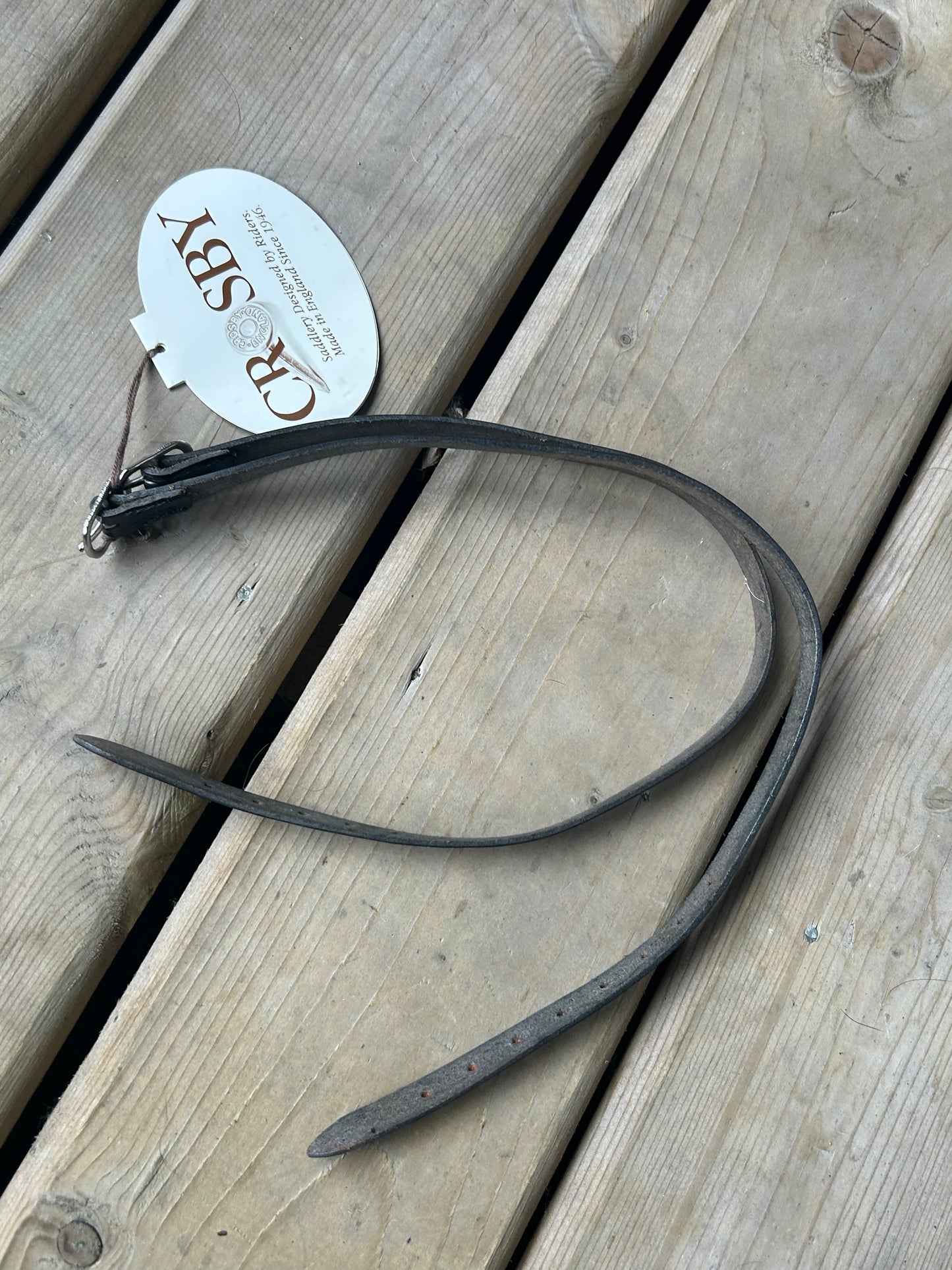 Crosby brown leather spur straps. New.
