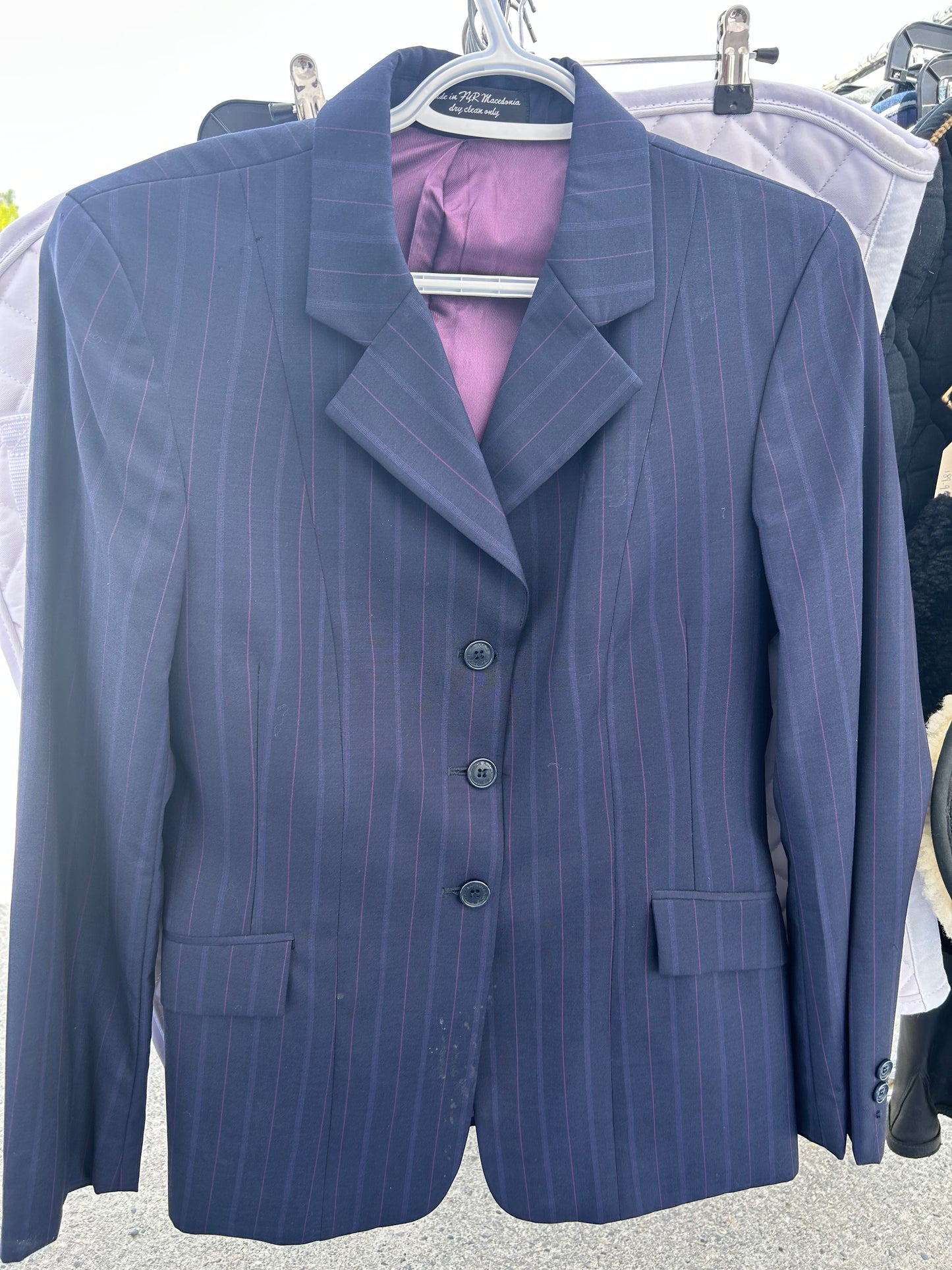 RJ classic size 10L Navy / purple pin stripe