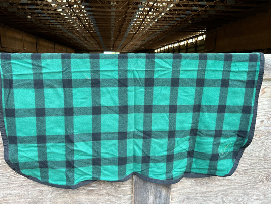 XL green plaid 1/4 sheet