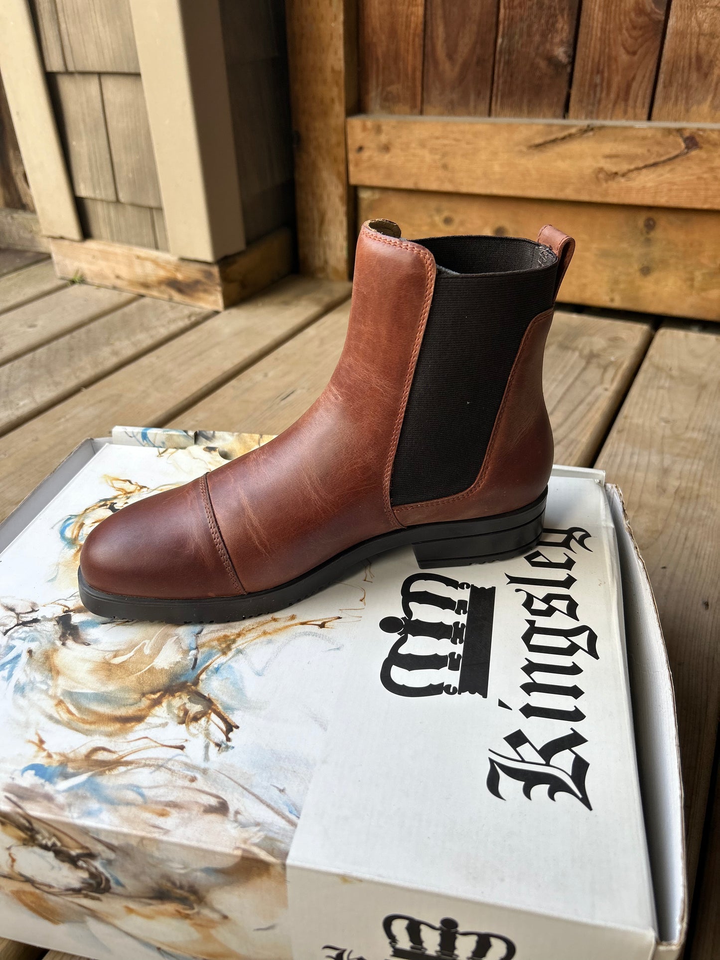 Size 38 Kingsley Roma chestnut paddock boots