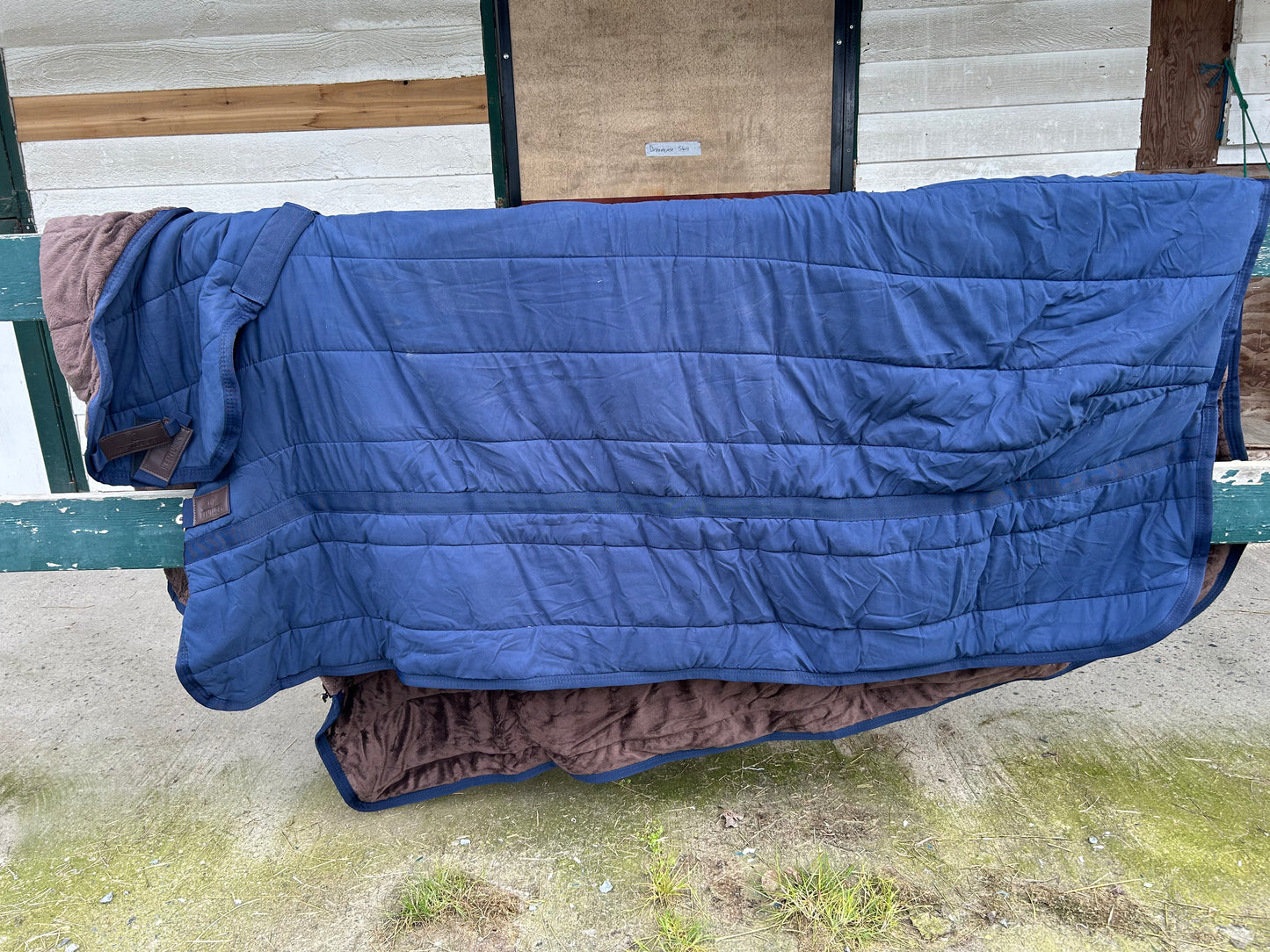 78” Kentucky under rug skin friendly with neck. Navy. Fleece lined.