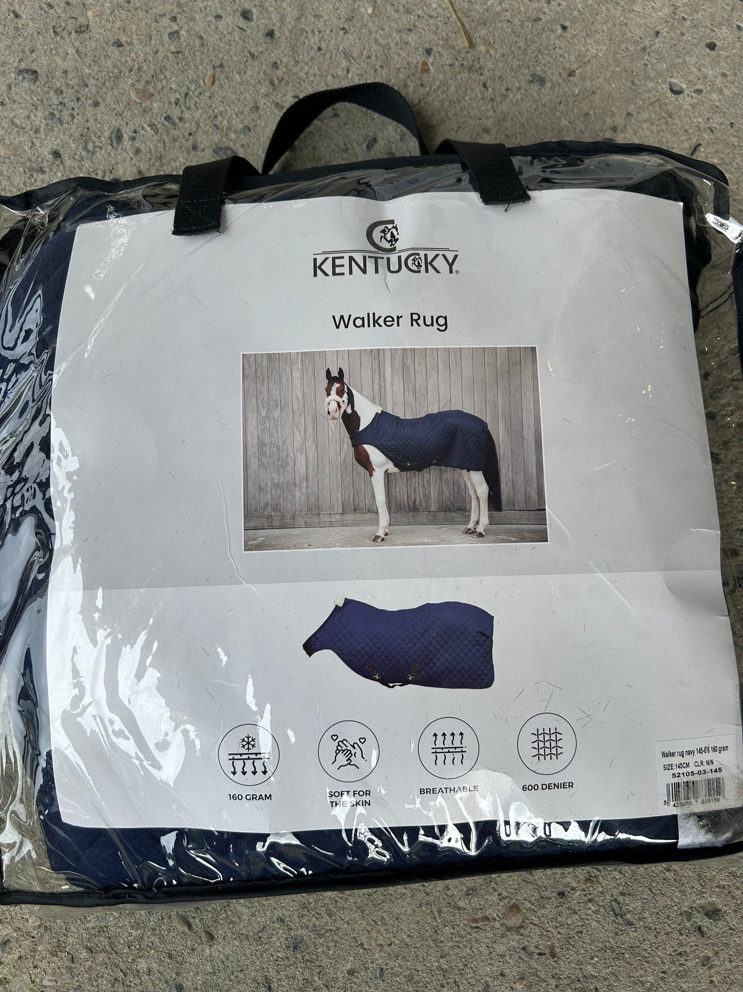 78” Kentucky walker rug. Navy. Brand new in bag. Fleece lined.