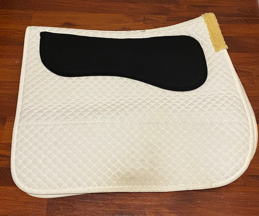 Shedrow White Anti Slip Dressage Pad