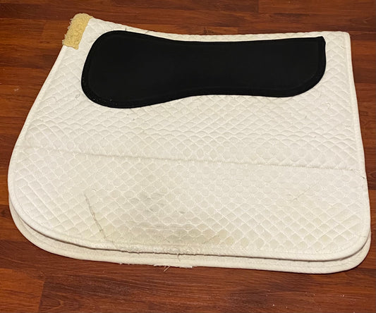 Shedrow Anti Slip White Dressage pad