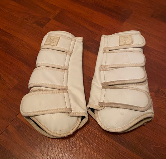 BR hard shell white horse boots