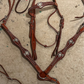 Full size western headstall / breastplate. Stones and crosses