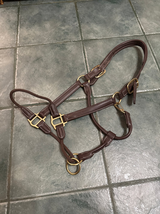 Val de Bois leather training halter full