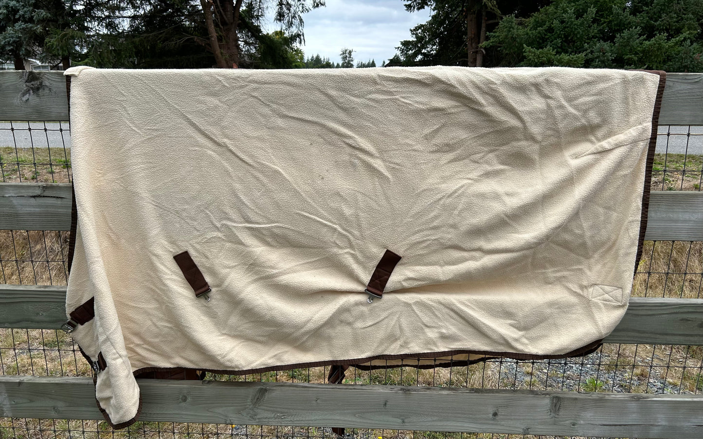 82” fleece sheet tan