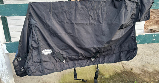 72” shedrow rain sheet. Like new. Dirt from storage only.