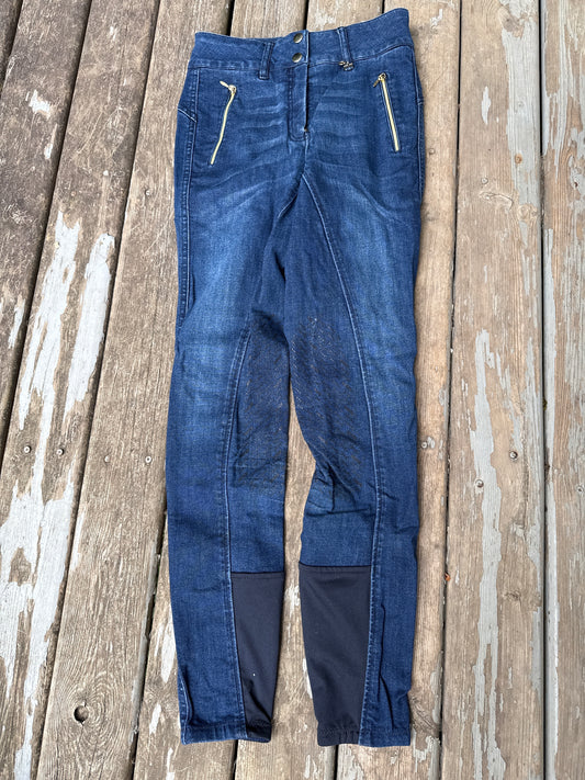 Horse size 22 denim knee patch