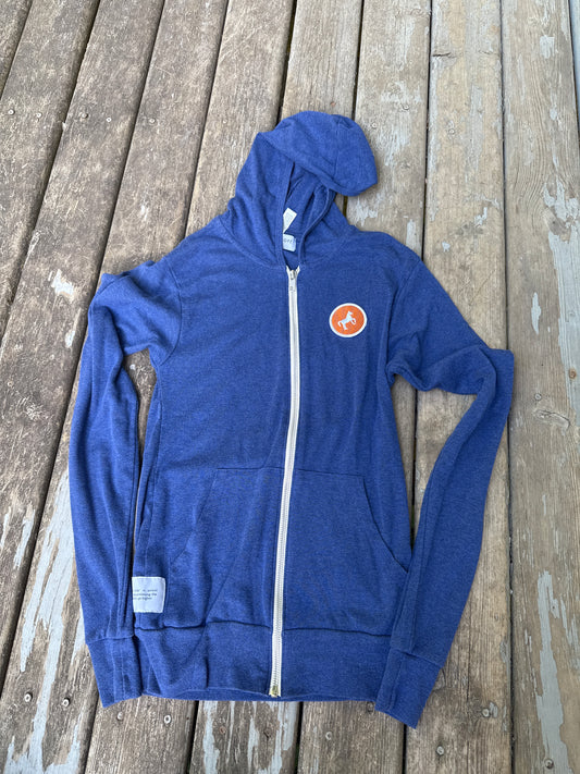 Scope XS blue light weight zippered hoodie