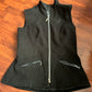 Arista large black fleece vest