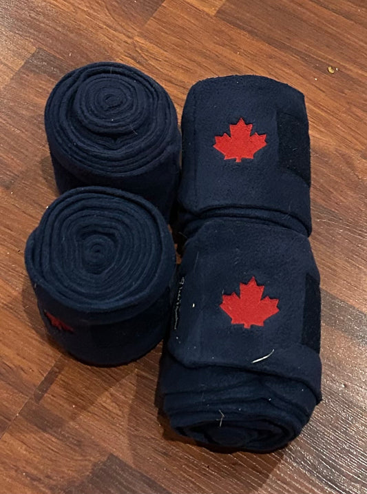 Indie Equestrian navy with maple leaf polo wraps (set of 4)