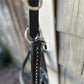 Sebastian & Co artisan black leather halter full with crystals