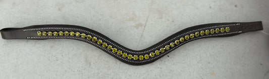 Exion pro Havana padded curved crystal browband full