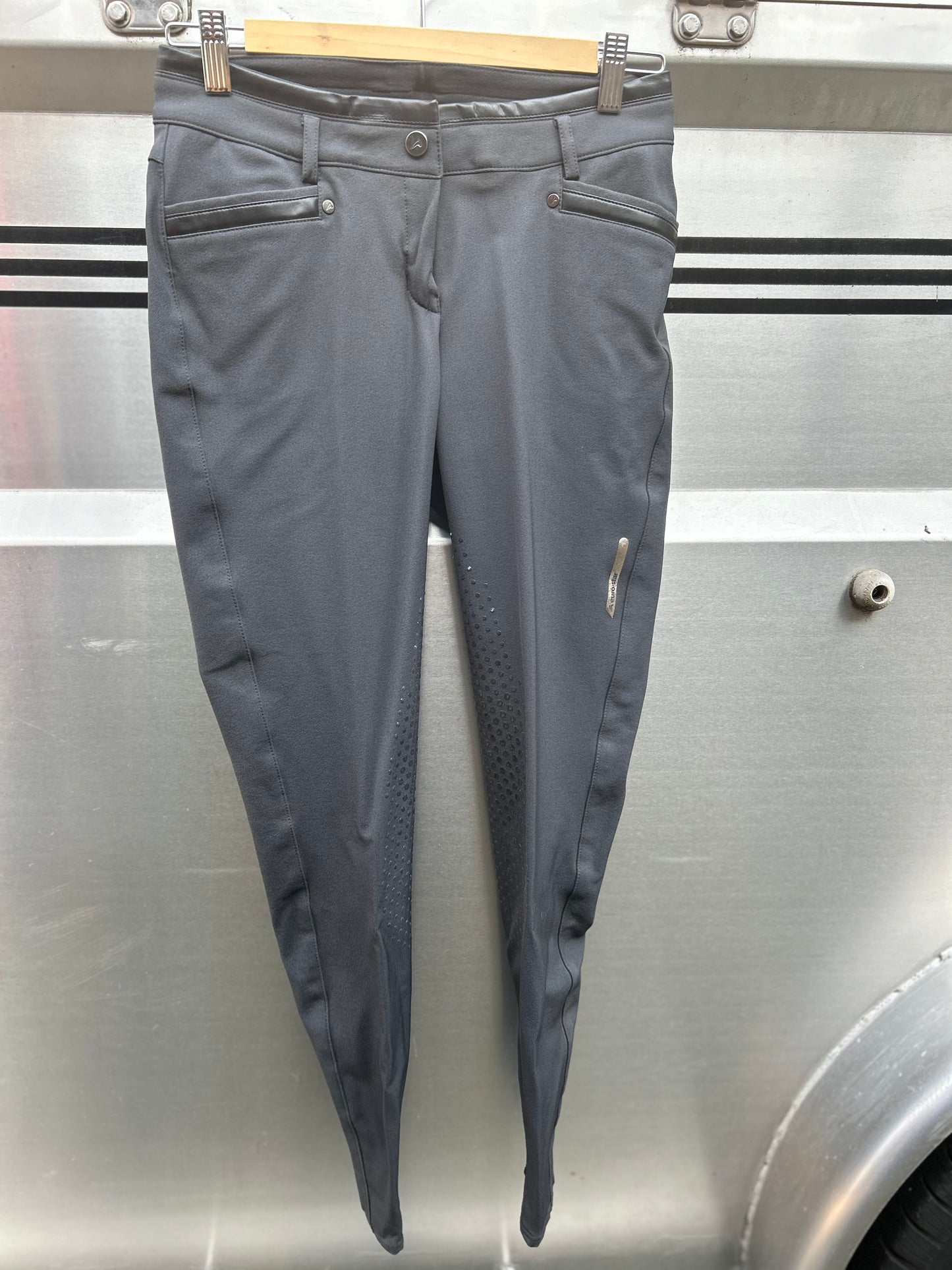 24R Euro Star Nina grey full seat breeches