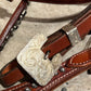Full size western headstall / breastplate. Stones and crosses