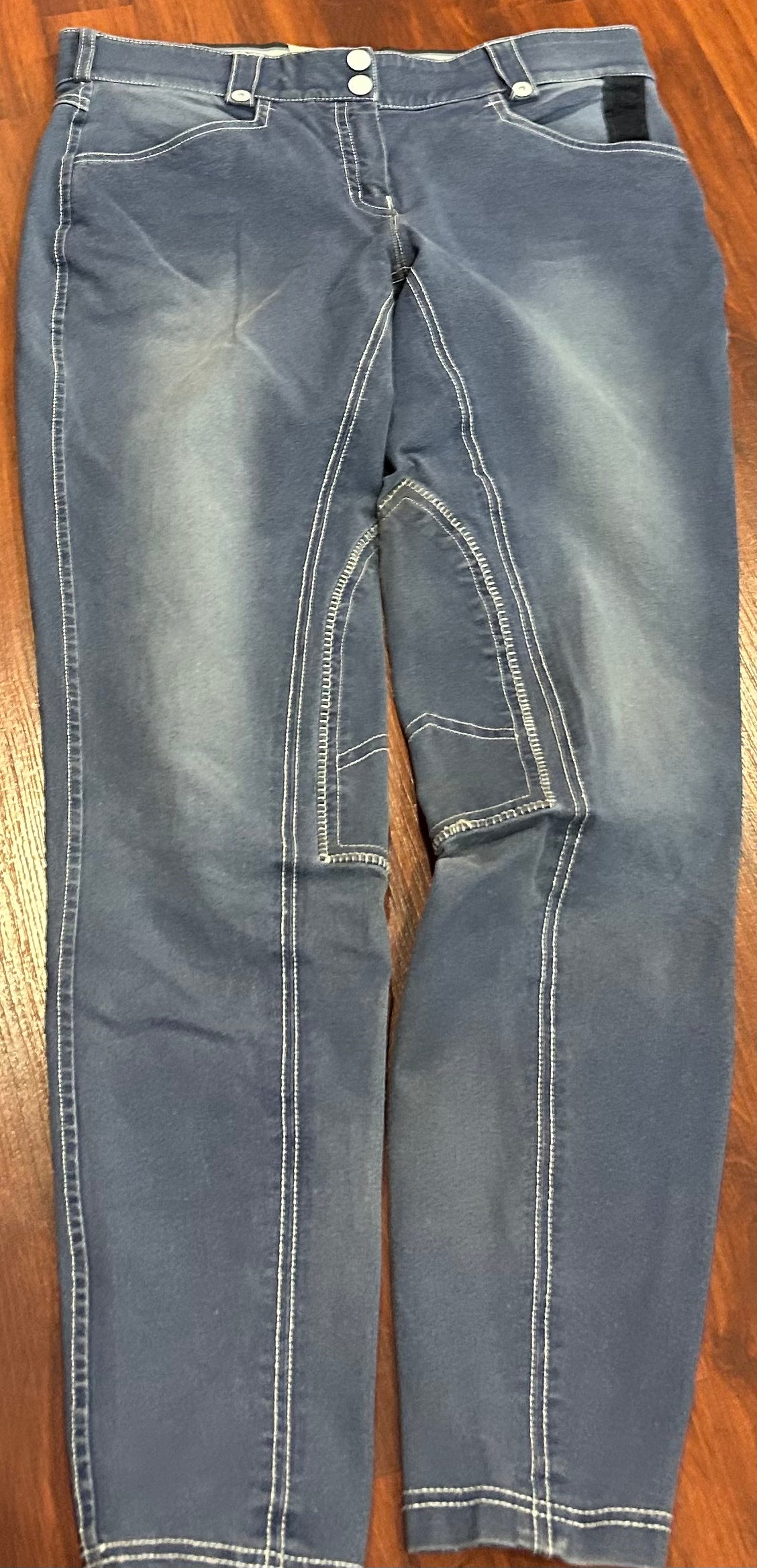 Horseware size 28 light denim knee patch Breeches