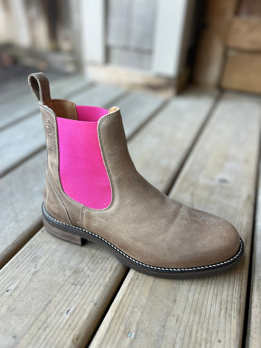 Kingsley size 38 Amsterdam boots brown and pink. New
