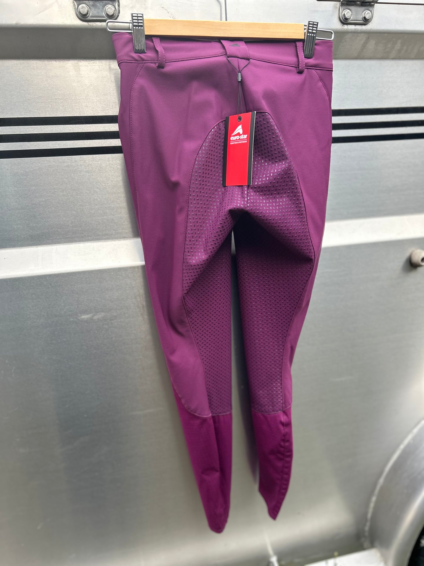 20R Euro Star raindrop purple full seat breeches