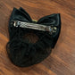 Bun holder black with clip and bling