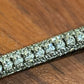 15” brown browband. Thin (1/3”) clear stones