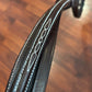 Fancy stitch brown leather braided reins