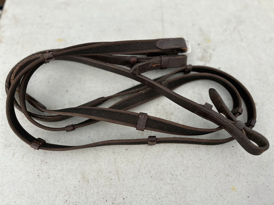 Brown anti slip reins