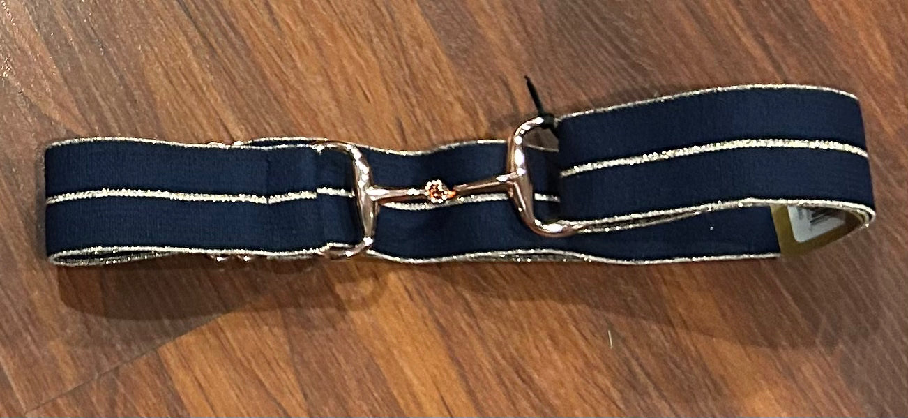 Ellany navy and rose gold belt. Very adjustable and stretchy. New