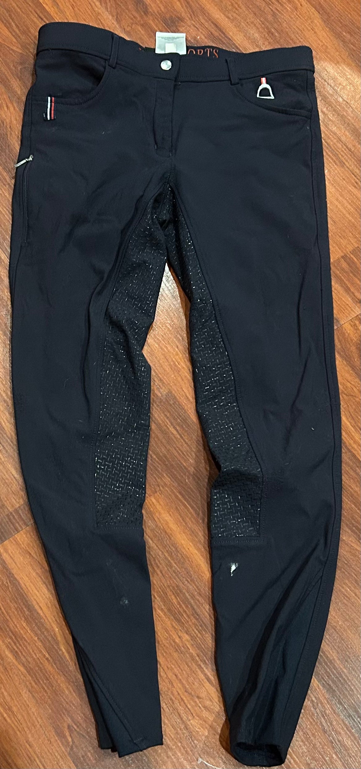 Equine sports size 28 navy full seat breeches