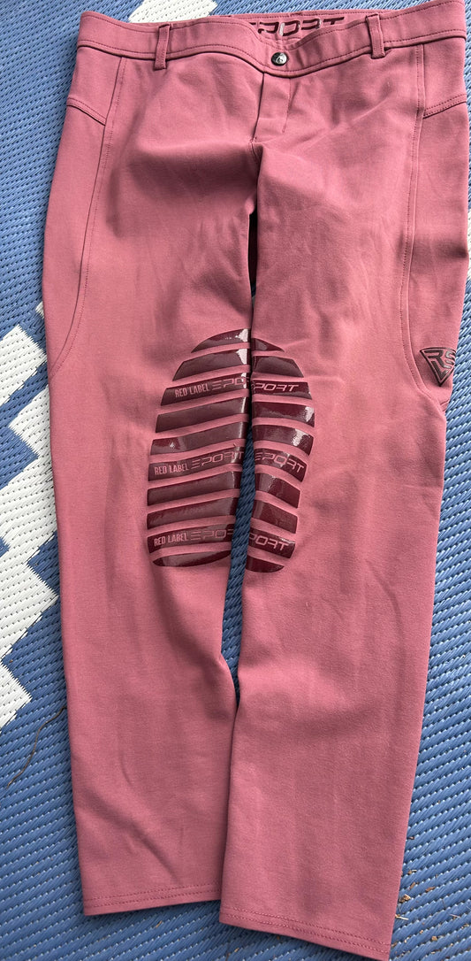 Large (32)elation knee patch dusty rose breeches. Pull on