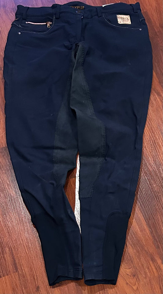 Pikeur 30 navy full seat breeches. Sock ankles