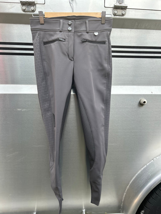 24L Euro Star Pharis grey full seat breeches