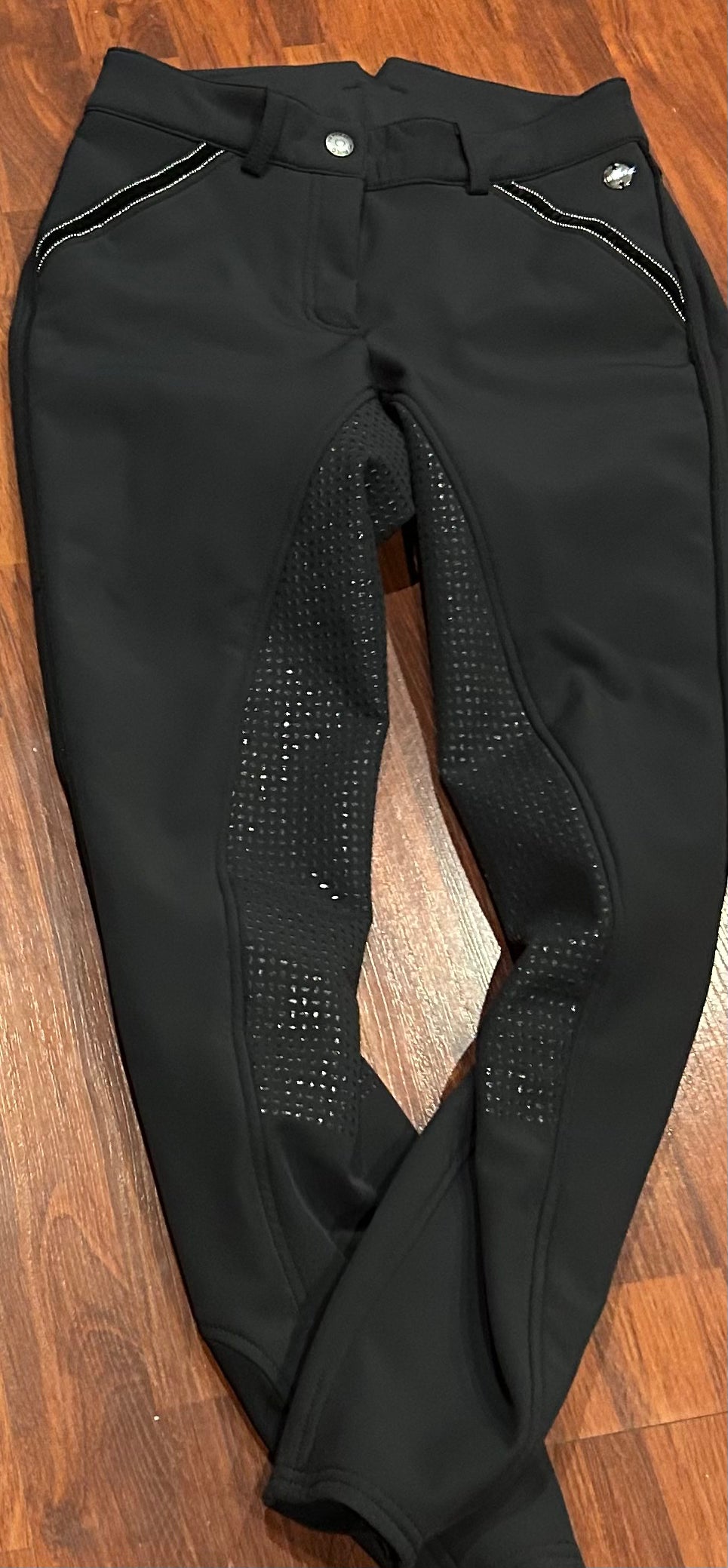 HV polo size 24 black full seat fleece lined breeches