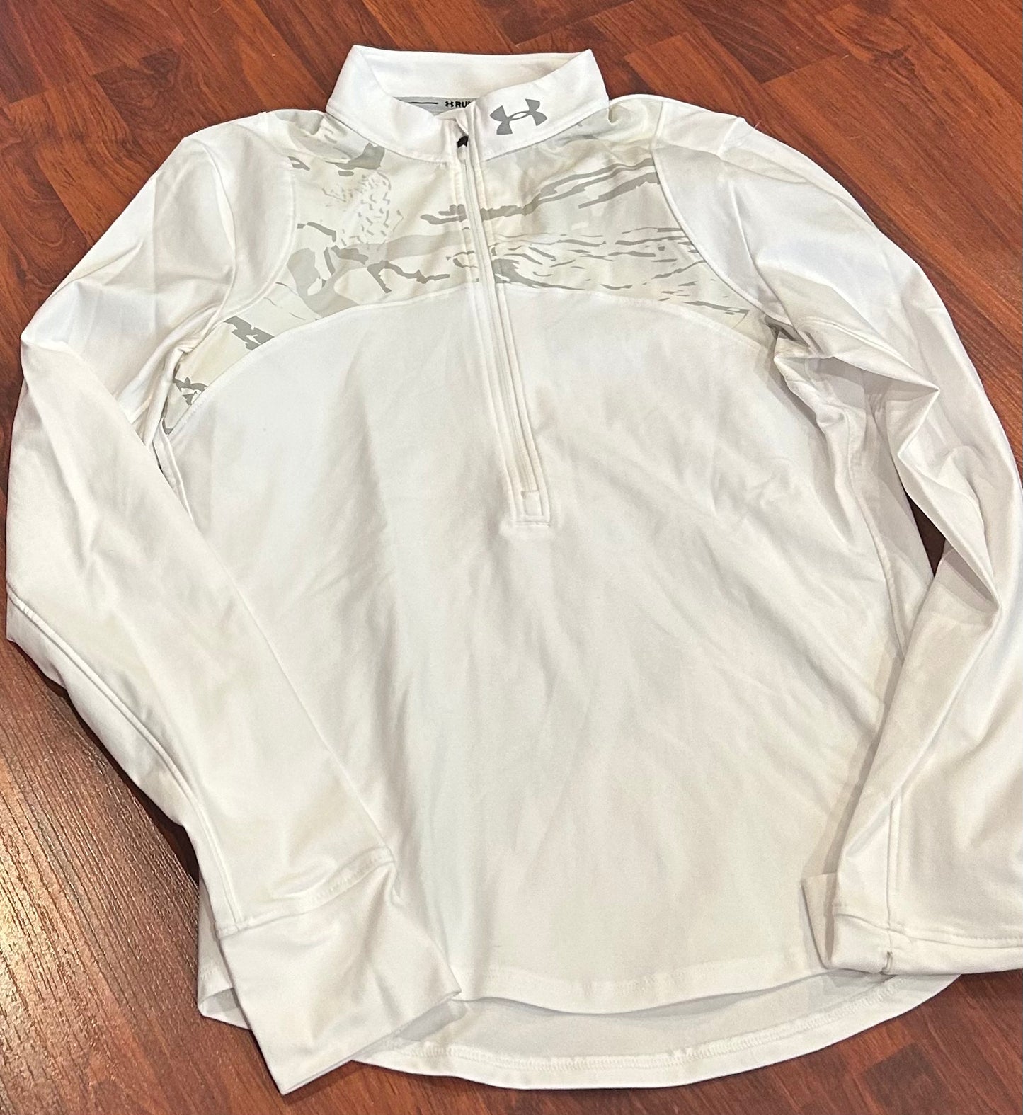 Under armor small (fits like medium) white 1/4 zip used as show shirt
