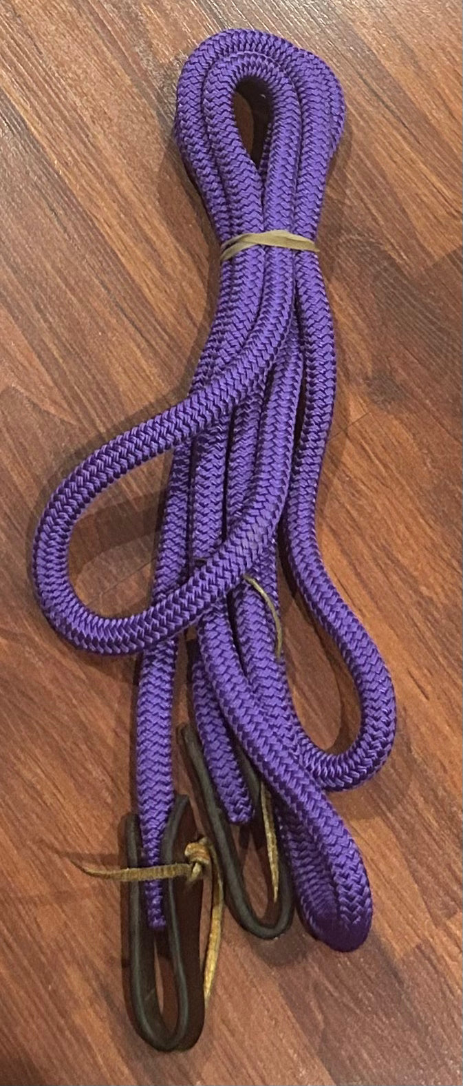 Purple roping reins with water loop 6’. Like new