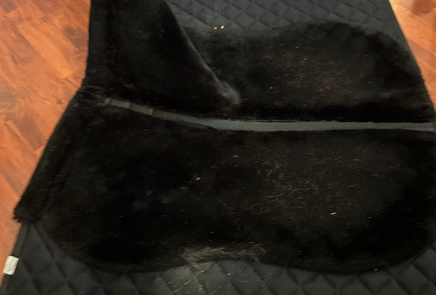 Equivania black fleece lined dressage pad