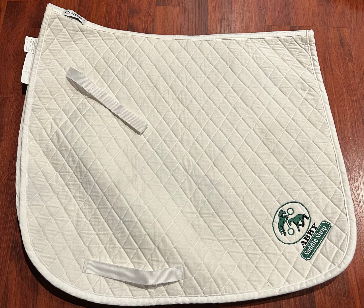 Century embroidered white dressage pad